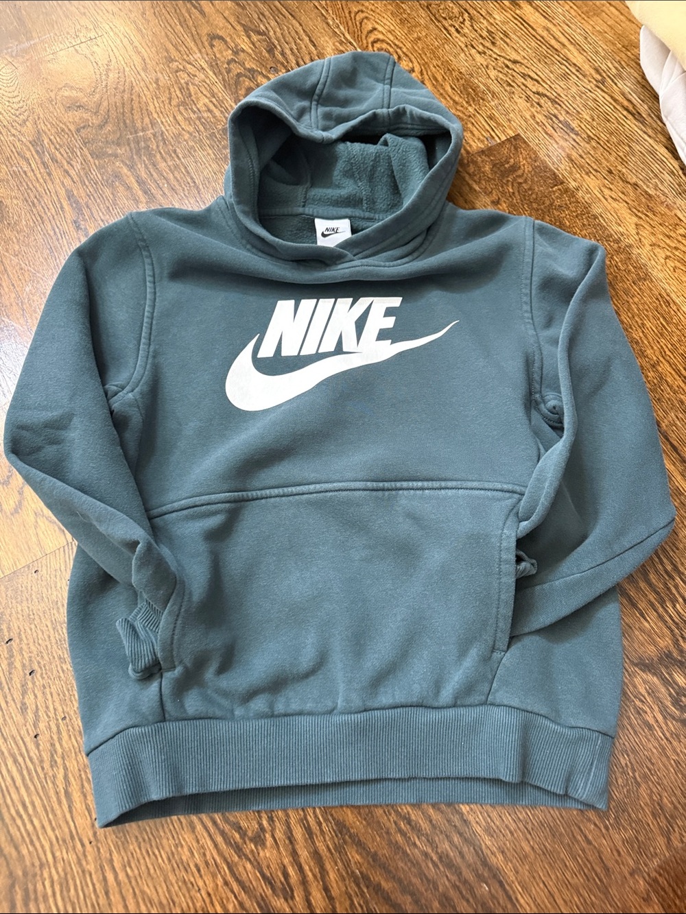 Nike Men's Crewneck Hoodie in Teal with White Logo
